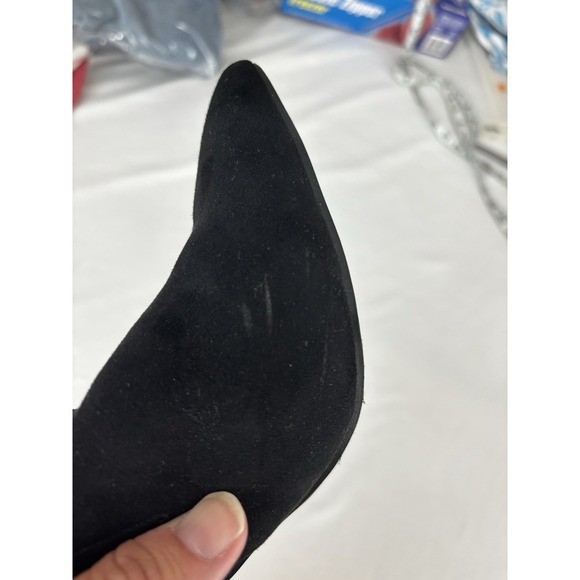 WILD PAIR Womens Black‎ Extended Carlita Slip On Heeled Mules Shoes 7m - Picture 10 of 10